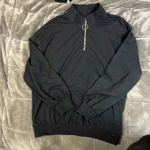 Black SHEIN sweatshirt with zipper. Size M